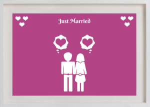 Just Married-Plastic-White
